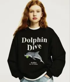 Wai Kei ドルフィンダイブ イルカ スウェット ユニセックス