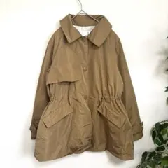 ドゥクラッセ　ナイロンジャケット　薄手　羽織り　L ミドル丈 シルエット調節可能