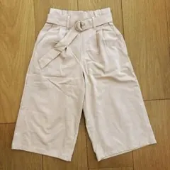 ハイウエスト ベルト付き ワイドパンツ ピンクのサムネイル