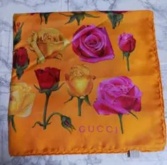 GUCCI 扇子 センス 鳥 リボン シルクスカーフ - メルカリ