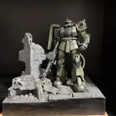 HG ザクII ジオラマ完成品 ウェザリング塗装 - メルカリ