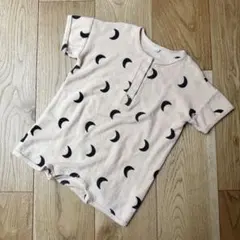 organic zoo 月模様 ベージュロンパース　1-2y