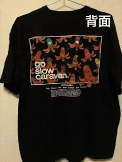 go slow caravan タコ柄 Tシャツ ブラック ④のサムネイル