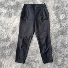 ROPE' ロペ カジュアルパンツ【36】濃いグレー系 後ろ裾リブ 微光沢 万能のサムネイル