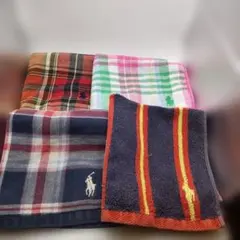 ◆4064 ラルフローレン　ミニタオル4枚セット