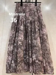 マイストラーダ⭐︎チュールフレアスカート ぼかしフラワーのサムネイル
