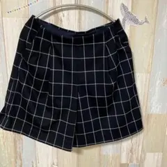 ナノユニバース チェック柄ショートパンツ　ハーフパンツ　キュロット