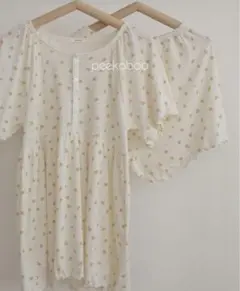 peekaboo 親子コーデ　セット　新生児 花柄　ニューボーン