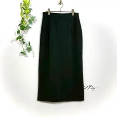 ユニクロ ストレッチ Iライン ロング タイトスカート (L)深緑 タイト