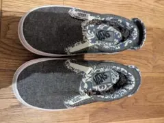 VANS デニム風スリッポン グレー　16センチ