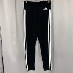 adidas レギンス ブラック ホワイト 3ストライプ M