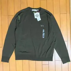 UNIQLO×アニヤハインドマーチ　メリノクルーネックセーター　オリーブ