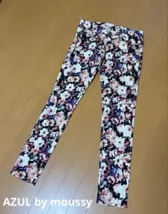 AZUL by moussy アズールバイマウジー　花柄スキニーパンツレッド M