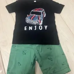 Tシャツ&車柄ショートパンツ