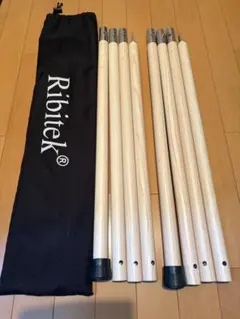 Ribitek テントポール 木目調 収納袋付きのサムネイル