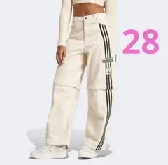 新品28 adidas アディブレイク 2-IN-1 デニムパンツ オフホワイト