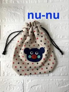 ハンドメイド　かわいい　くまさん　巾着　小物入れ 　星柄