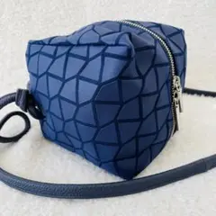 【未使用】chi.wata ショルダーバッグ 2way ハンドバッグ ネイビー