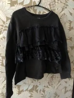 BREEZE ブリーズ トレーナー フリル 140 ブラック レース