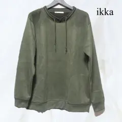 【ikka】イッカ　メンズスエードトレーナー　スピンドル　パーカー