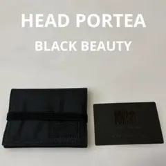 未使用 ヘッドポーター ブラックビューティー 三つ折り財布 ブラック