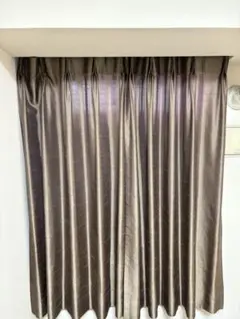 川島織物セルコン　115✖️135 2枚　ブラウン光沢カーテン