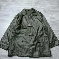 Y2K 古着 ファイヤーマンジャケット アウター ブルゾン カーキ ロング丈