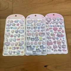 【正規品】コットンパフィーシール　サンリオ3枚セット キティ　クロミ　マイメロ