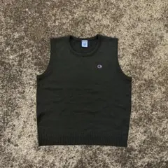 Champion ニットベスト ワンポイントロゴ カーキ XL相当のサムネイル
