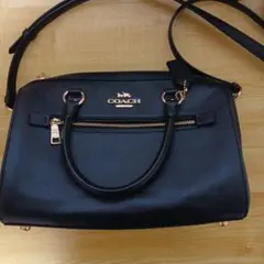 COACH ローアン サッチェルショルダーバッグ 2way ブラック レザー