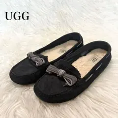 UGG ブラック　モカシン