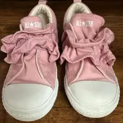 コンバース　converse ALL STAR フリル付きピンクスニーカー