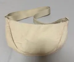 ユニクロ　ラウンドミニショルダーバッグ/コーデュロイ　オフホワイト