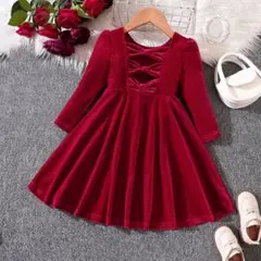 130 子供 赤 ワンピース クリスマス サンタ衣装 クリスマスプレゼント