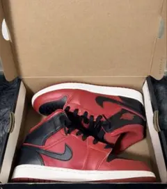 AIR JORDAN 1 MID (GS) 4Y レッド/ブラック