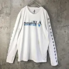 M135古着　ロンT バックプリント　白　90s Y2K