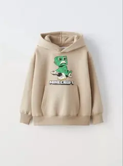 ザラキッズ　Minecraft クリーパー フード付きトレーナー 120cm