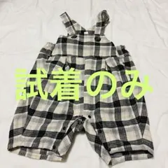 オーバーオール　80 チェック　西松屋　フォーマルウェア