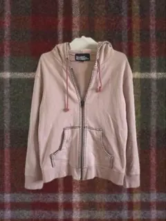 BEAMS ピンク フルジップ パーカー M