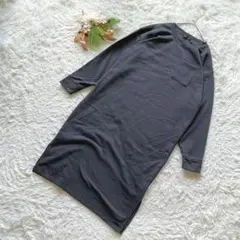 ✨良品✨ (M) ワンピース ロングニット ゆったり シンプル クルーネック