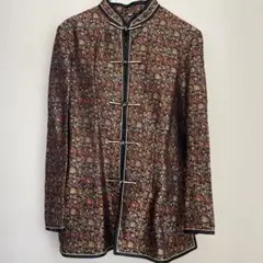 最終値下げ☺︎ チャイナジャケット　L 総柄　ゴブラン　vintage 古着