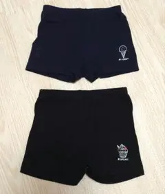 100サイズ キッズスパッツ ケーキ アイスクリーム オーバーパンツ 黒 紺