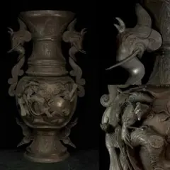 希少 特大 木製 鷲と小鳥の彫刻 直接取引希望 - メルカリ