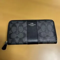 COACH ブラックレザー長財布
