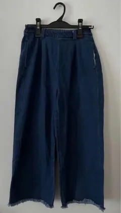 デニムパンツ　ワイドパンツ　ウエスト後ろゴムのサムネイル