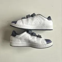 adidas stan smith ベルクロ　ネイビー　ホワイト　チェック柄