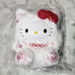【ホワイト】ファインフェイスキャット ハローキティ マスコット ぬいぐるみ