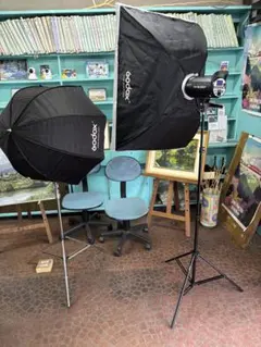 3個 プロ ストロボ ゴドックス Godox DP600Ⅱ SK400Ⅱ 3灯 - メルカリ