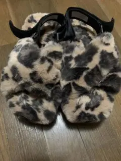 ヒョウ柄ファー スポーツサンダル 24.0cm シャカ