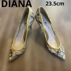 DIANA ダイアナ　23.5cm 花柄パンプス